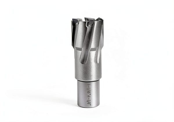 Annular Cutter Set Carbide 8pcs JESTUOUS 3/4 Inch Weldon Shank 1-3/8 Cutting Depth and Cutting Diameter from 1/2 to 1-1/16 Two Flat TCT Bit for Drill Press with 2 Pilot Pins-1