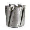 Annular Cutter Set Carbide 8pcs JESTUOUS 3/4 Inch Weldon Shank 1-3/8 Cutting Depth and Cutting Diameter from 1/2 to 1-1/16 Two Flat TCT Bit for Drill Press with 2 Pilot Pins-4