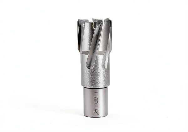 Annular Cutter Set Carbide 8pcs JESTUOUS 3/4 Inch Weldon Shank 1-3/8 Cutting Depth and Cutting Diameter from 1/2 to 1-1/16 Two Flat TCT Bit for Drill Press with 2 Pilot Pins-8