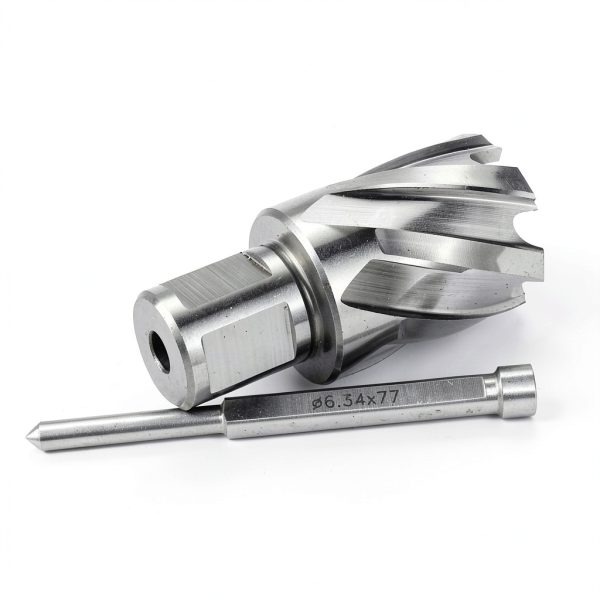 OSCARBIDE 1-1/8"x1 Annular Cutter, 3/4 inch Weldon Shank,1-1/8 inch Cutting Diameter 1 inch Depth of Cut, 2 Flat Mag Drill Bit with Pilot Pin for Magnetic Drill Press,1 Piece-7