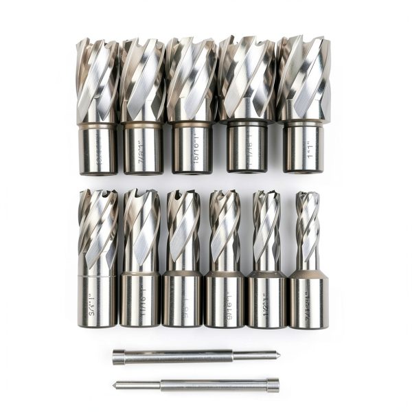 Annular Cutter Set 13pcs 1" Depth 3/4" Weldon Shank OSCARBIDE-1